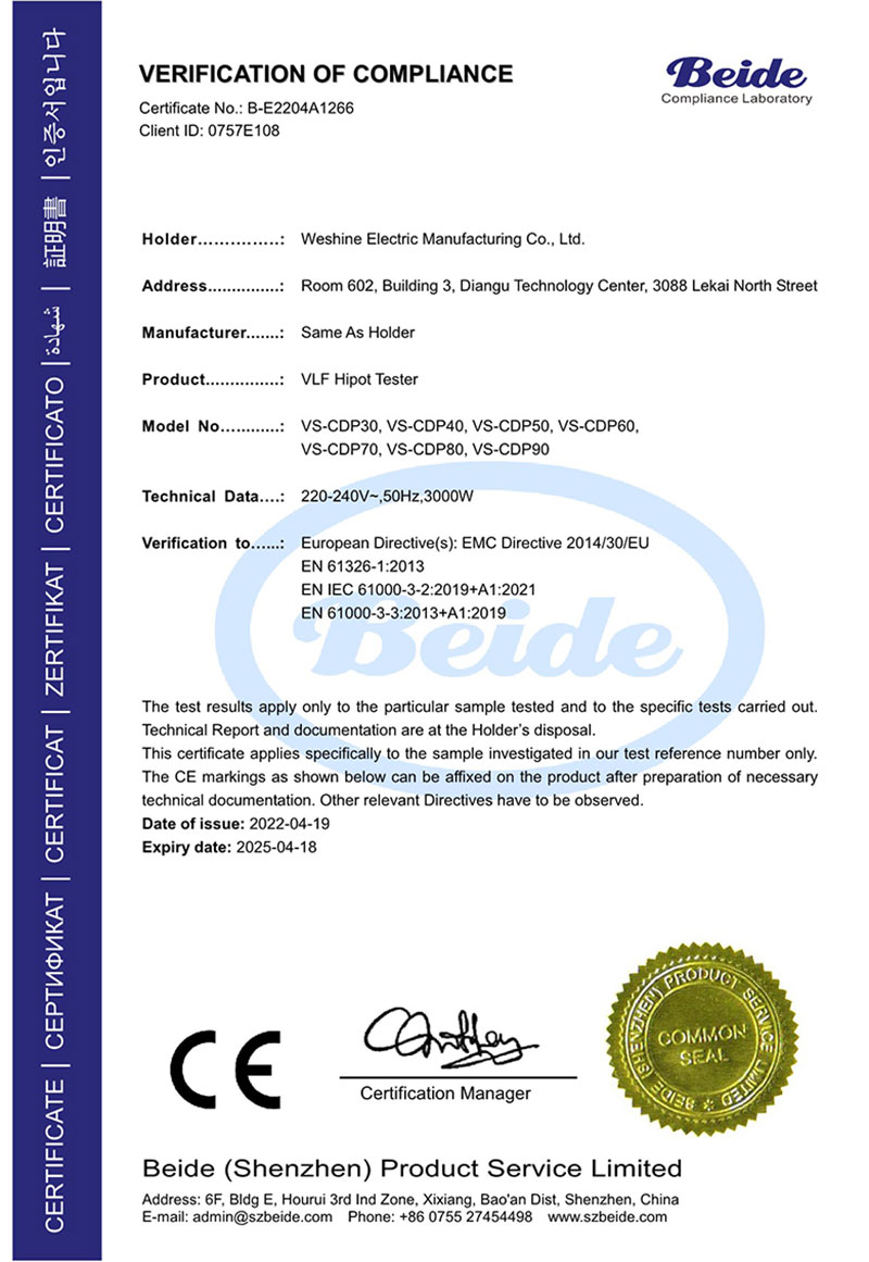 CE certificate